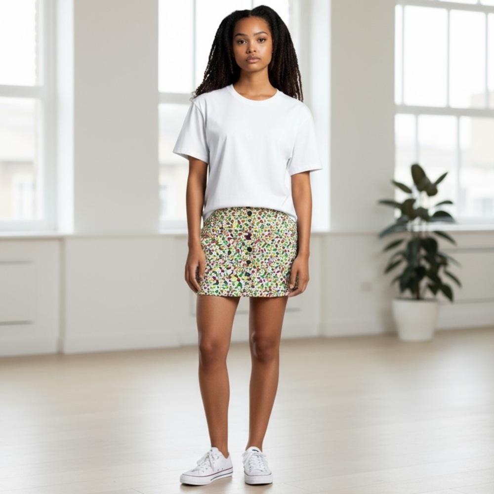 J. Crew Factory Multicolor Floral A-Line Skirt
